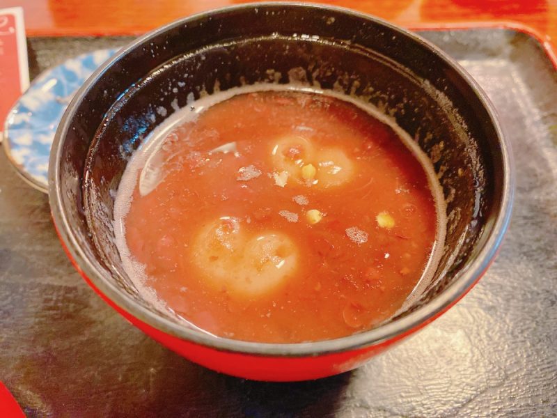 出雲大社近くにある荒木屋のぜんざい