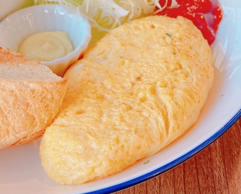 ねむの木のモーニングのオムレツ